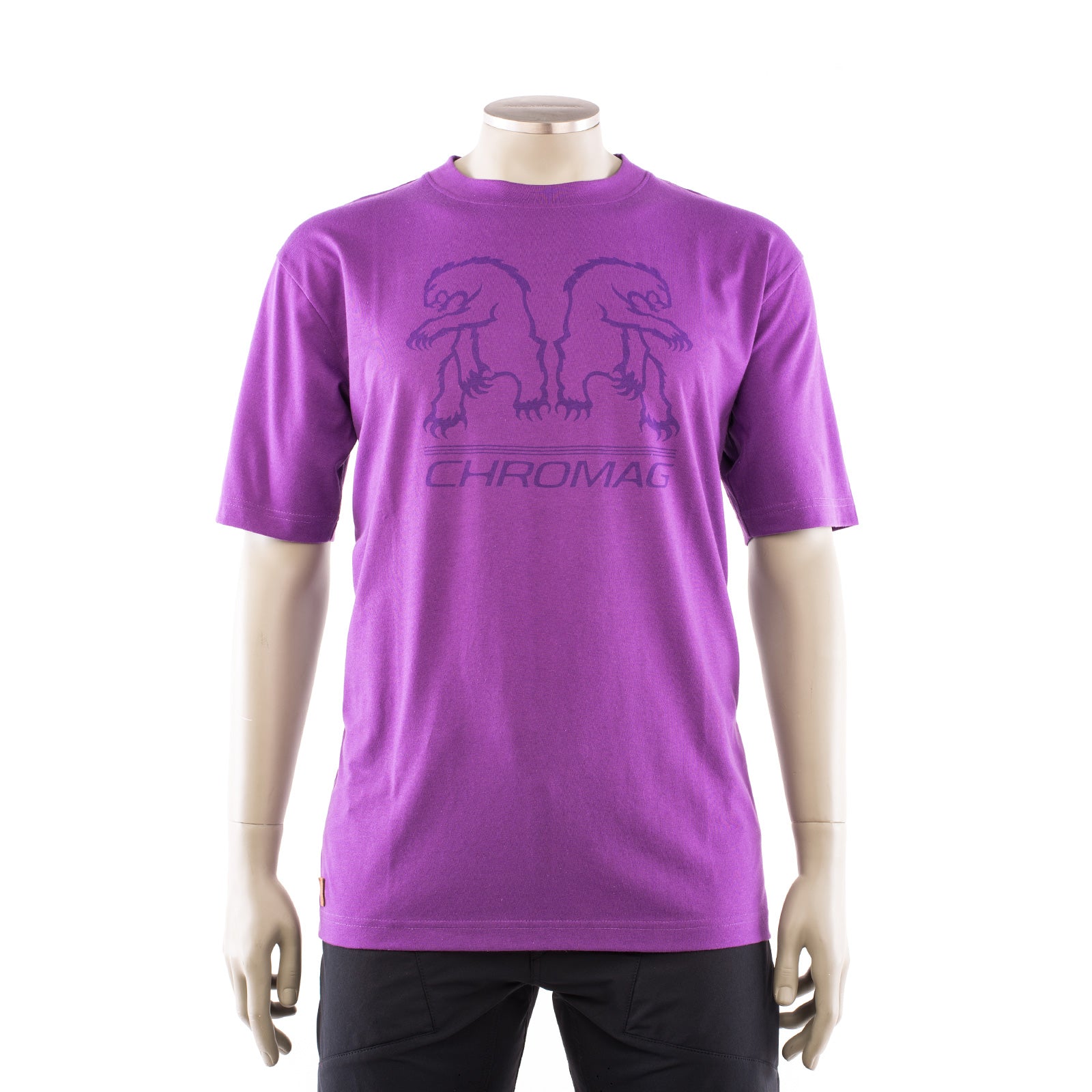 Reflect Tee Chromag Classic Double Bear Logo Tee Shirt MTB Bikes